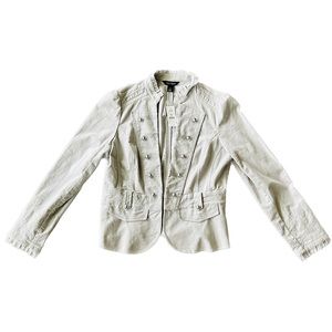 White House Black Market Corduroy Military Style Jacket